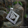 Geometric Valknut Pendant Sterling Silver - Northlord