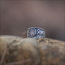 Hail Odin Ring With Helm Of Awe Sterling Silver Northlord