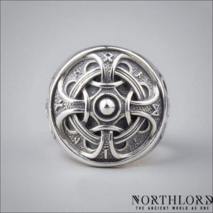Hail Odin Ring With Runes Sterling Silver - Northlord - PK