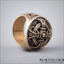 Hail Odin Ring With Runic Inscription Bronze - Northlord-PK