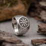 Helm Of Awe Ring With Shield Knot Sterling Silver - Northlord