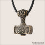Huge Mjolnir Pendant Double Sided Bronze Northlord