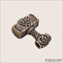 Huge Mjolnir Pendant Double Sided Bronze Northlord