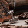 Huge Mjolnir Pendant Double-Sided Silvered Bronze - Northlord-PK