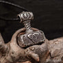Huge Mjolnir Pendant Double-Sided Silvered Bronze - Northlord-PK