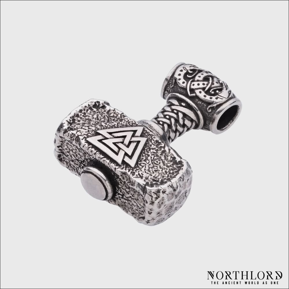 Huge Mjolnir Pendant Double-Sided Sterling Silver - Northlord