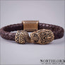 Jormungandr Leather Bracelet Bronze Northlord PK