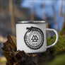 Jormungandr With Valknut Enamel Mug - Northlord