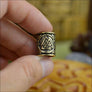 Large Viking Beard Bead With Valknut Bronze - Northlord