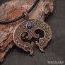 Lunula Moon Pendant With Stone Bronze - Northlord