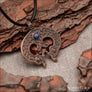Lunula Moon Pendant With Stone Bronze - Northlord