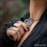 Lunula Moon Pendant With Stone Bronze - Northlord