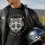 Mask Of Odin T-shirt With Runes Black - Northlord