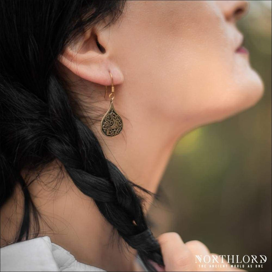 Medieval Women Earrings Trewhiddle Bronze - Northlord