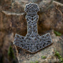 Mjolnir Pendant With Knots Bronze - Northlord