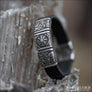 Modern Bracelet With Vegvisir and Odin’s Ravens Silvered Bronze - Northlord-PK