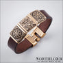 Modern Viking Bracelet With Mjolnir Bead Bronze Northlord PK