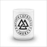 Valknut Symbol White Ceramic Coffee Mug - Northlord
