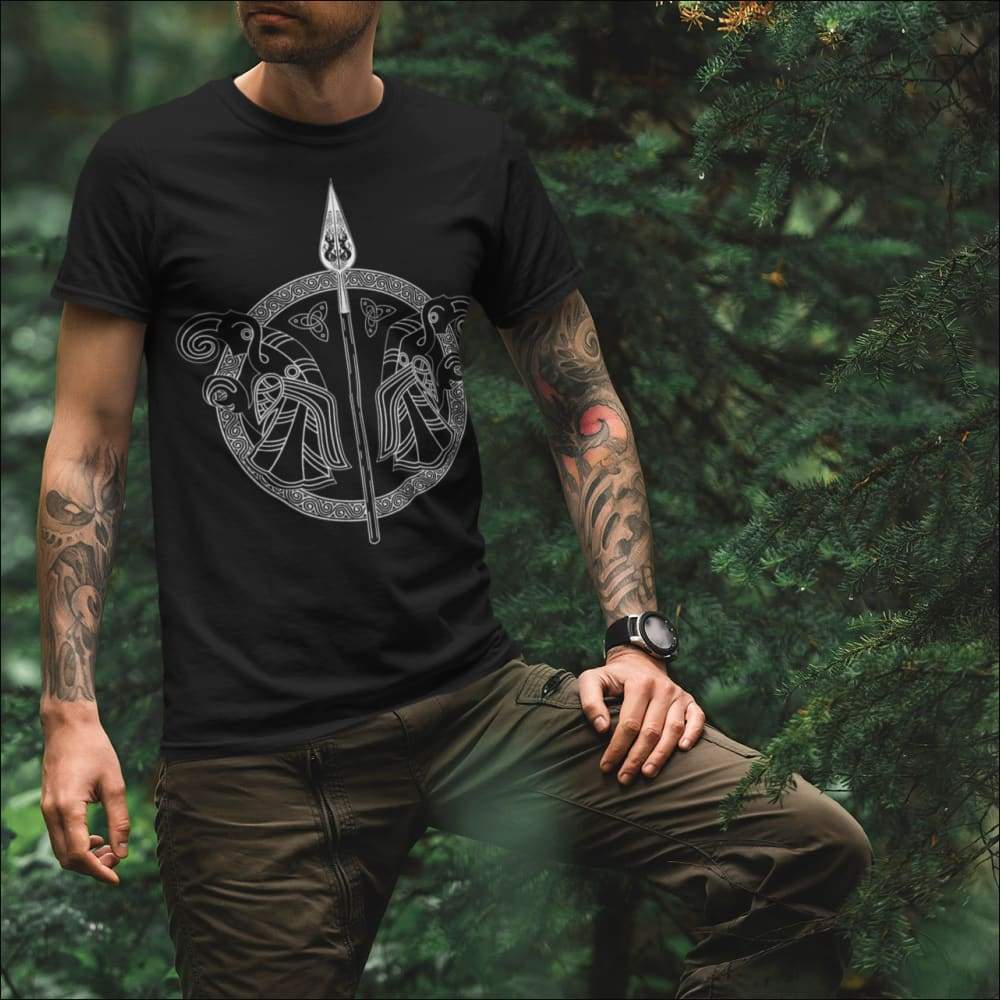 Odin's Spear Men's Viking T-shirt Black - Northlord