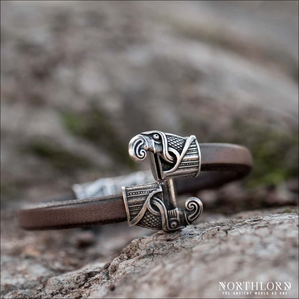 Raven Bracelet Huggin and Munnin Silvered Bronze - Northlord