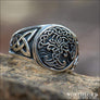 Yggdrasil Ring With Celtic Knots Sterling Silver - Northlord
