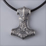 Ringerike Thor’s Hammer Pendant With Ravens Sterling Silver Northlord PK