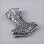 Ringerike Thor’s Hammer Pendant With Ravens Sterling Silver Northlord PK