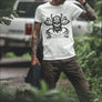 Viking Skull To Valhalla T-shirt Army and White - Northlord