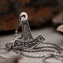 Small Thor’s Hammer Pendant With Runes Sterling Silver - Northlord