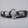 Thor’s Hammer Bracelet With Odin’s Raven Silvered Bronze Northlord