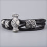 Thor’s Hammer Bracelet With Odin’s Raven Silvered Bronze Northlord