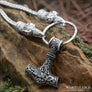 Thor’s Hammer Chain Necklace Hugin and Munin Stainless Steel - Northlord