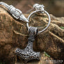 Thor’s Hammer Chain Necklace Hugin and Munin Stainless Steel - Northlord