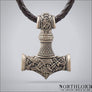 Thor’s Hammer Necklace With Jormungandr Bronze - Northlord-PK