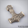 Thor’s Hammer Necklace With Jormungandr Bronze - Northlord-PK