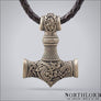 Thor’s Hammer Necklace With Jormungandr Bronze - Northlord-PK