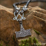 Thor’s Hammer Necklace Oseberg Ship Motif Pewter - Northlord