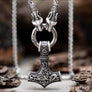 Thor’s Hammer Necklace With Wolf Chain Stainless Steel - Northlord