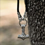 Thor’s Hammer Necklace With Wolves - Northlord