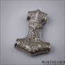 Thor’s Hammer Pendant Necklace Huggin and Munnin Bronze Northlord PK