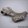 Thor’s Hammer Pendant Necklace Huggin and Munnin Bronze Northlord PK