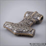 Thor’s Hammer Pendant Necklace Huggin and Munnin Bronze Northlord PK