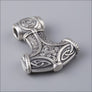Thor’s Hammer Pendant With Odin and Ravens Sterling Silver Northlord