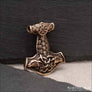 Thor’s Hammer Pendant With Vegvisir Bronze - Northlord