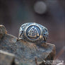 Triple Valknut Ring Sterling Silver - Northlord