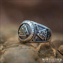 Triple Valknut Ring Sterling Silver - Northlord
