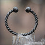 Twisted Steel Bracelet Ball Terminals Hand-Forged - Northlord
