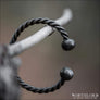 Twisted Steel Bracelet Ball Terminals Hand-Forged - Northlord