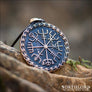 Unique Vegvisir Viking Pendant Oxidized Bronze - Northlord
