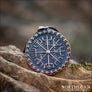 Unique Vegvisir Viking Pendant Oxidized Bronze - Northlord
